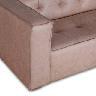 Portia Cream Leather Sofa