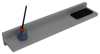 35" Light Gray Wireless Charging Shelf and Frameless Mirror Set