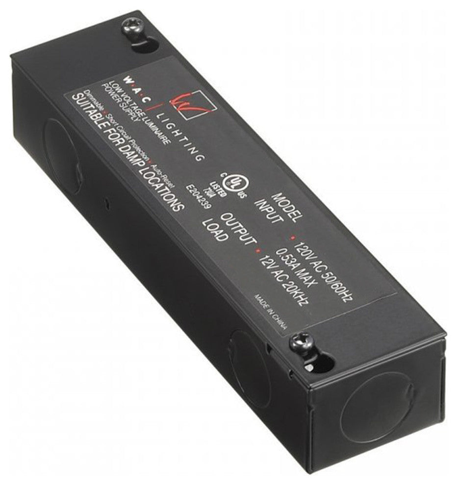 Enclosed Electronic Transformer 120V Input 12V Output 60 Watt
