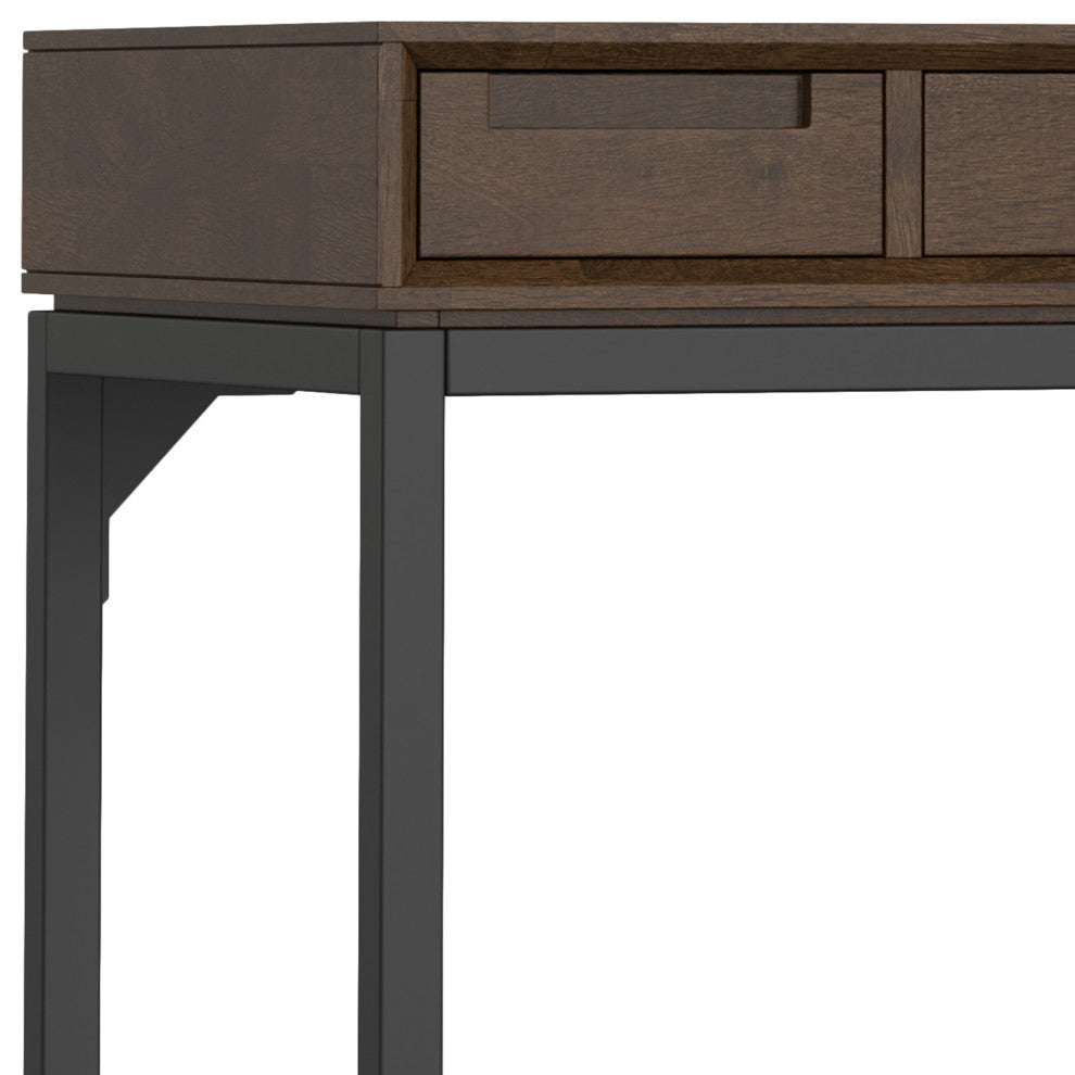 Banting Solid Hardwood Mid Century Small Desk, Walnut Brown
