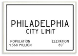 Philly City Limit, 12.5"x18.5", Wall Plaque Art