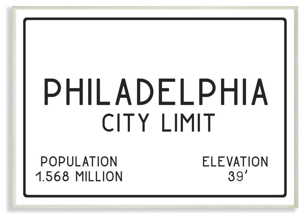 Philly City Limit, 12.5"x18.5", Wall Plaque Art