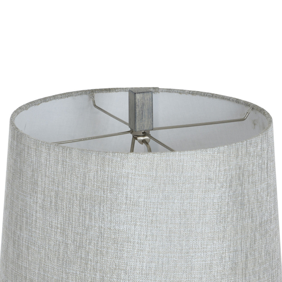 Gray Distressed Poly Table Lamp