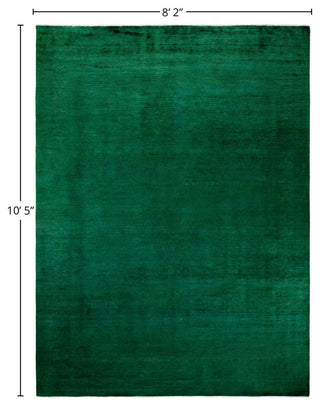 Overdyed, One-of-a-Kind Hand-Knotted Area Rug Green, 8'2"x10'5"