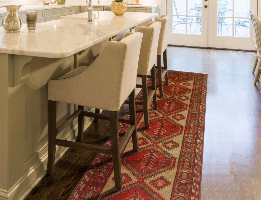 Fine Vintage Distressed Lucian Brown/Red Runner, 3'0x10'0