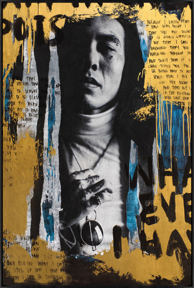 40x60 Whatever, Framed Artwork, Black