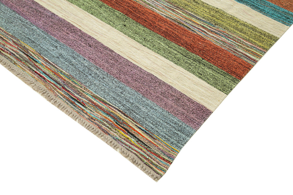 Rug N Carpet - Hand-knotted Turkish 8' 10'' x 12' 4'' Unique Wool Kilim Rug