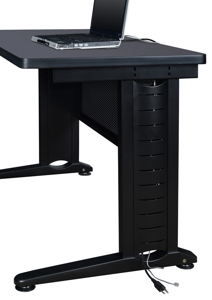 Fusion 72"X24" Single Pedestal Desk, Gray