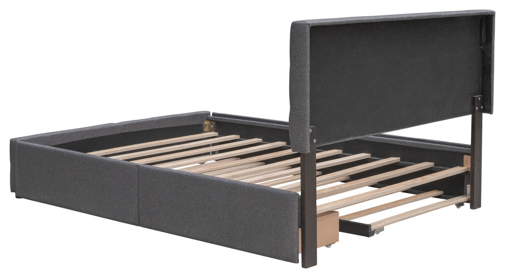 Gewnee Platform Bed with 2 Drawers and 1 Twin XL Trundle