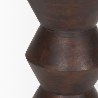 Odessa Dark Brown Wood Side Table