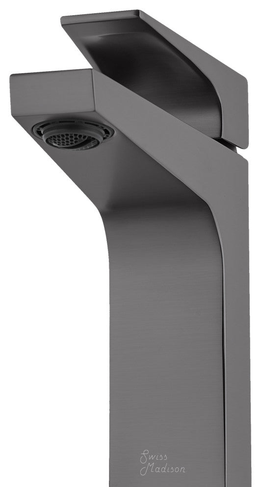 Voltaire Single Hole Single-Handle Bathroom Faucet, Gunmetal Gray