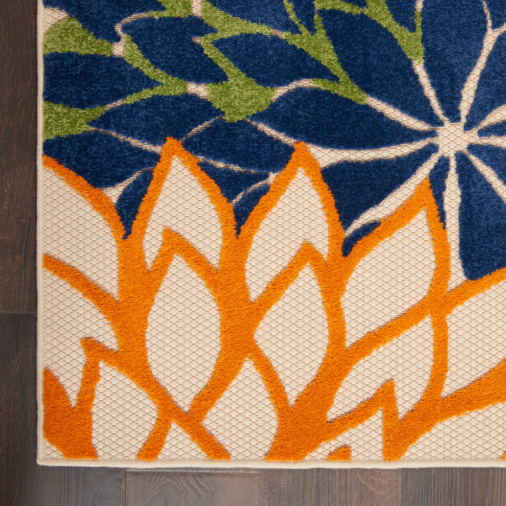 Nourison Aloha 10' x 14' Multicolor Tropical Area Rug