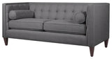 Jack 84" Modern Tuxedo Tufted Sofa, Steeple Gray Polyester