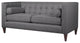 Jack 84" Modern Tuxedo Tufted Sofa, Steeple Gray Polyester