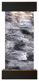 Cascade Springs Water Fountain, Black Spider Marble, Blackened Copper, Square