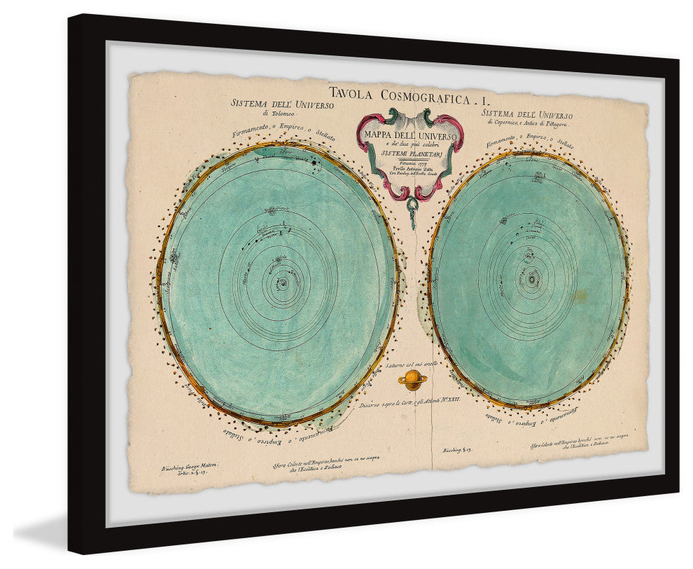 "Map of the Universe" Framed Painting Print, 36x24