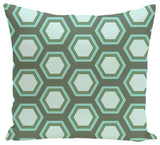 Hex Appeal Geometric Print Pillow, Seaglass, 26"x26"