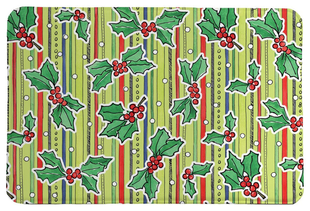 Laural Home Festive Mistletoe Memory Foam Rug