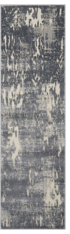 Michael Amini Gleam Slate Area Rug By Nourison, 2'2"x7'6"