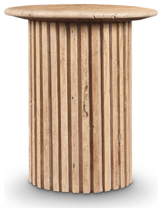 Genoa Marble End / Side Table, Beige