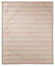 Cream Stripes on Pink 50x60 Coral Fleece Blanket