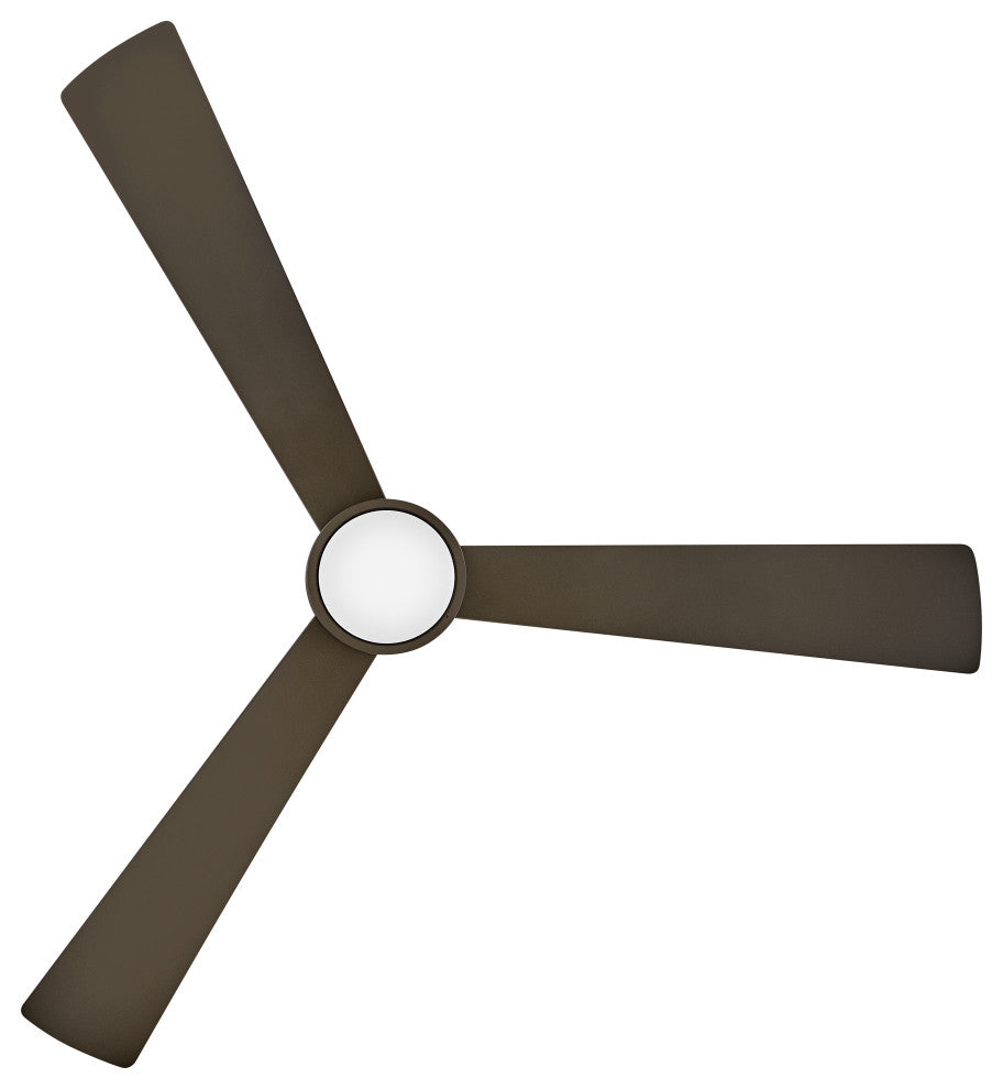 Hinkley Iver 56" Indoor/Outdoor LED Fan with, Metallic Matte Black