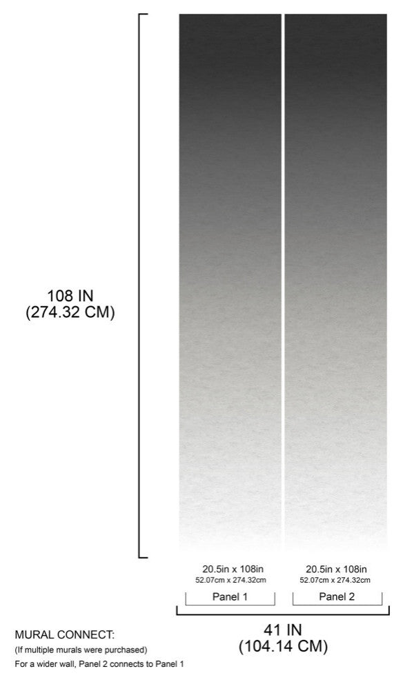 Charcoal Aura Ombre Peel & Stick Wallpaper Mural