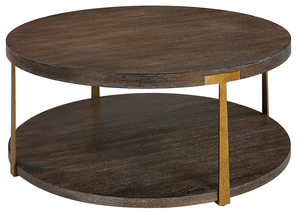 Uttermost Palisade Round Wood Coffee Table