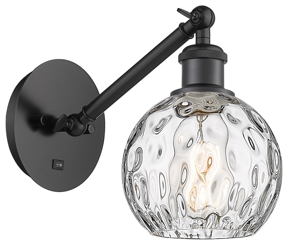 Innovations 317-1W-BK-G1215-6 1-Light Sconce, Matte Black