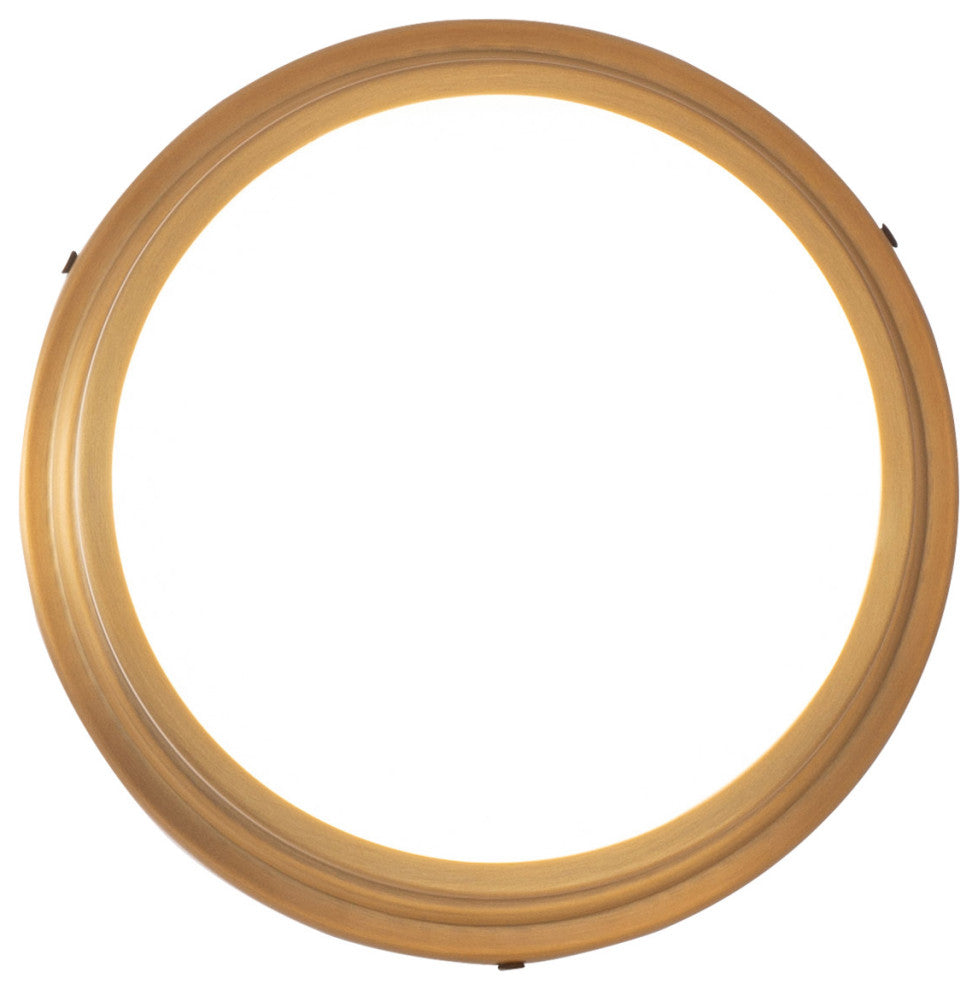 York LED Flush Mount 3000K, Aged Brass, 8"