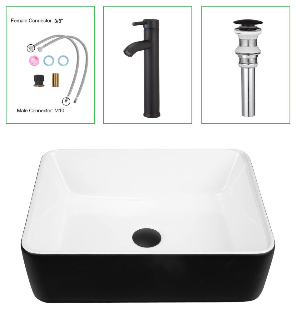 16"x12" Rectangular Bathroom Sink