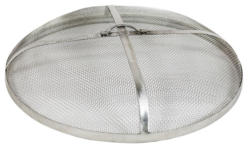 Sunnydaze 24" Durable Stainless Steel Fire Pit Spark Screen, Rust Resistant