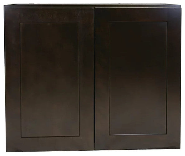Wall Hanging Storage Cabinet, Soft Closing Door & Hidden Shelves, Espresso, 33"