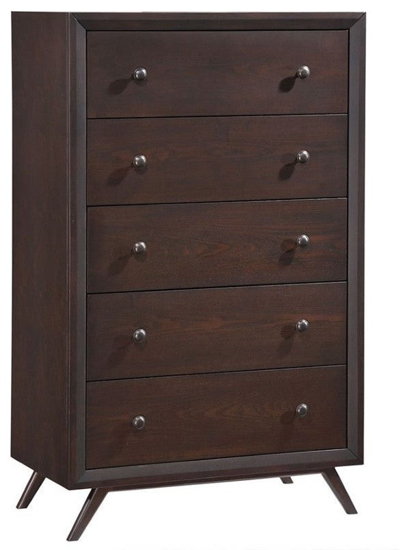Modway Bedroom Tracy 5-Piece Queen Bedroom Set, Cappuccino/Brown