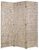 HomeRoots 1" x 63" x 72" Silver Wood 3 Panel Screen
