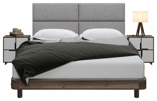 Jaxx Panelist Modern Padded Headboard, Set of 4 Panels, Queen, Mouse Grey