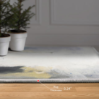 A New Dawn Abstract Art Area Rug, 5'x7.5'