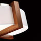 Segment 22" LED Flush Mount 3000K, Dark Walnut