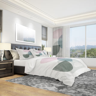 Distressed Dream I Geometric Duvet Cover Set, Twin