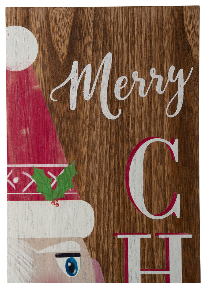 60"H Wooden Christmas Nutcracker Porch Sign, Merry Christmas