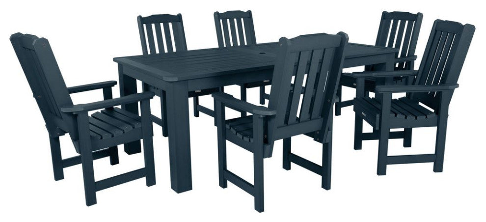Lehigh 7-Piece Rectangle Dining Set, Federal Blue
