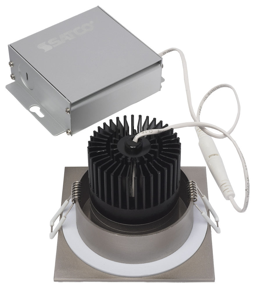 12 Watt LED Downlight - 3.5 in. - 120 Volt - Square - Remote Driver