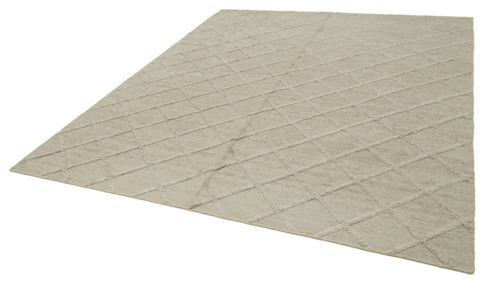 Rug N Carpet - Handmade Modern Design 8' 0'' x 10' 0'' Wool Flatweave Kilim Rug