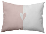 Modern Heart Decorative Throw Pillow, Pale Pink, 14"x20"
