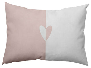 Modern Heart Decorative Throw Pillow, Pale Pink, 14"x20"