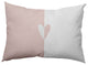 Modern Heart Decorative Throw Pillow, Pale Pink, 14"x20"