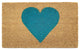 Calloway Mills Turquoise Heart Doormat, 24" X 36"