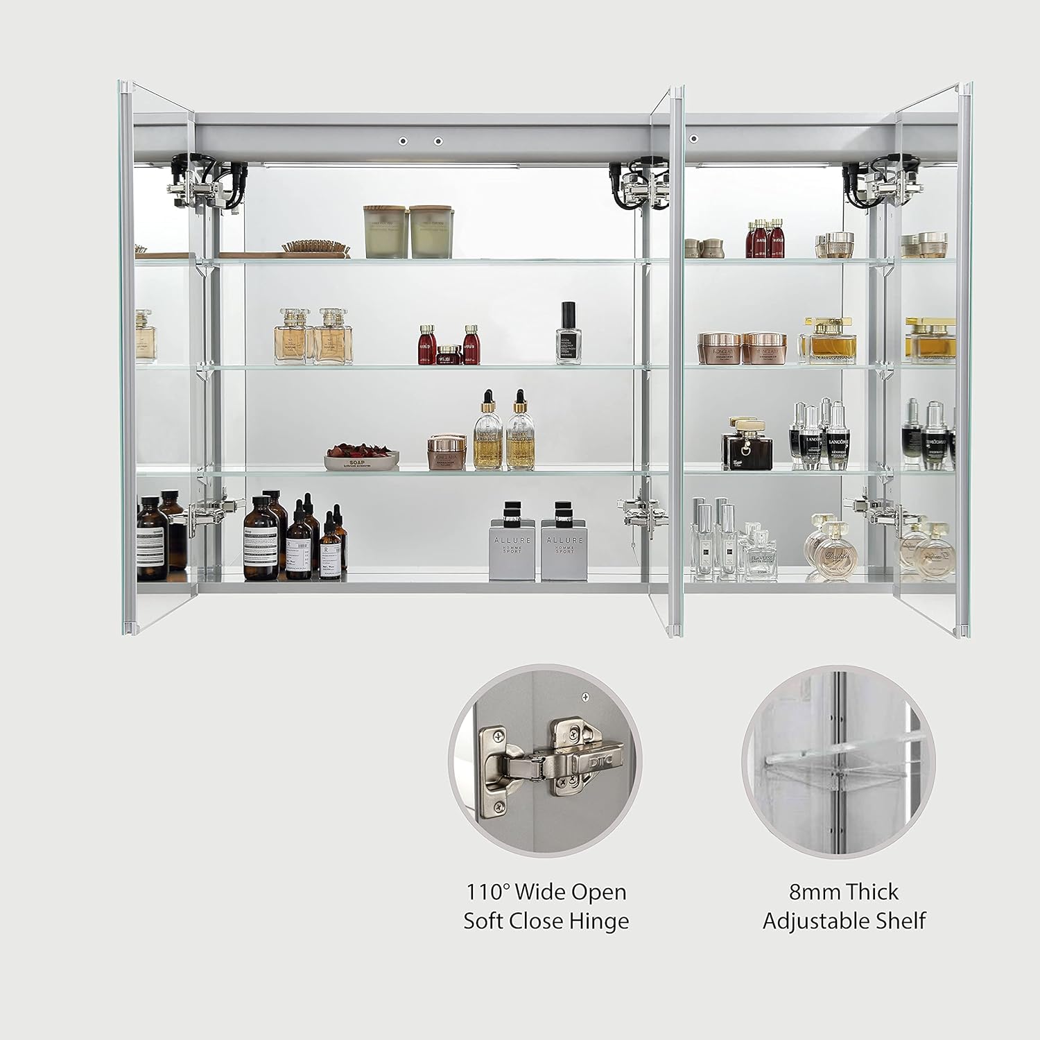 LED Medicine Cabinet With Defogger, 48x32