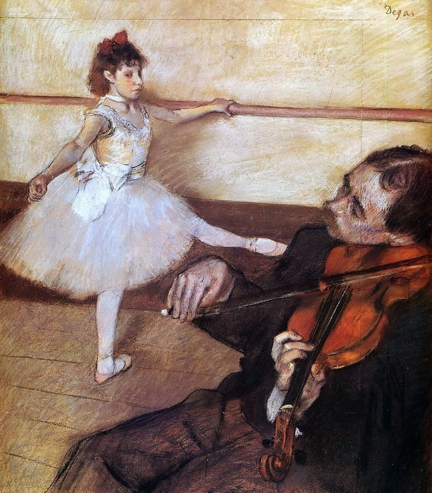 Edgar Degas The Dance Lesson, 20"x25" Gallery Wrapped Canvas Print