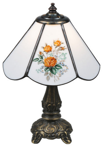11.5H Rose Bouquet Mini Lamp